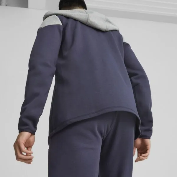 Puma TEAMCUP CASUALS HOODED JACKET Pánska športová bunda, tmavo modrá, veľkosť