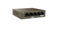 Tenda TEG1105PD - 5-portový PoE PD Gigabit Ethernet Switch, 1x PoE IN, 4x PoE OUT, kovový, bez ventilátora