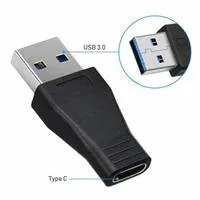 PremiumCord USB redukcia USB 3.0 A - USB-C (M/F), čierna