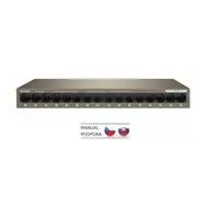 Tenda TEG1016M - 16-port Gigabit Ethernet Switch, 10/100/1000 Mbps, Fanless, Kov