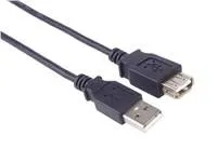 PremiumCord kabel prodlužovací USB 2.0, A-A, 1m, černá