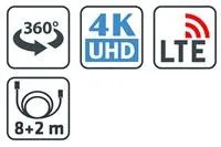 EVOLVEO Jade 3, aktivní venkovní anténa FM/DAB+/DVB-T2, filtr LTE,4G,5G