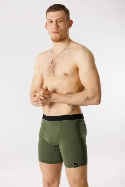 GoldBee Boxerky Dlhé Army Barva: Army, Velikost: S