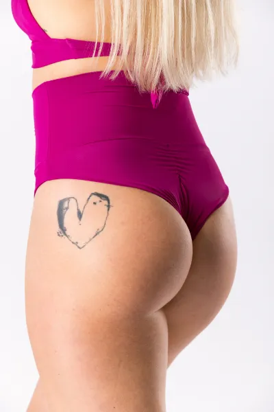 GoldBee Plavky Sťahovacie Brazílky Fuchsia Barva: Fuchsia, Velikost: M