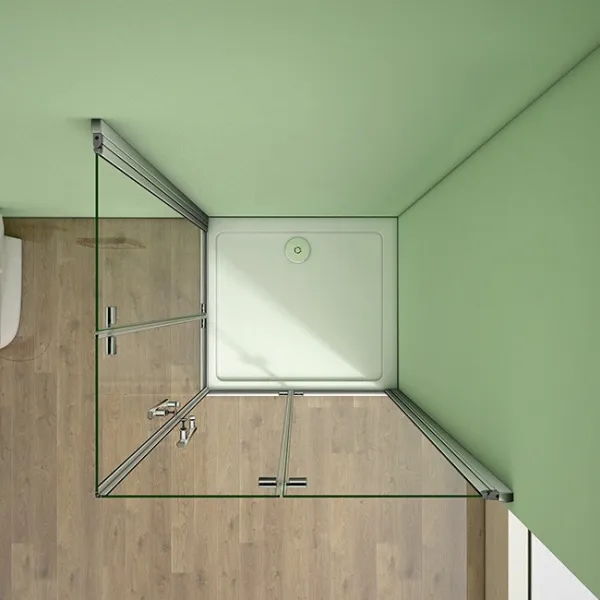 H K - Štvorcový sprchovací kút MELODY R909, 90x90 cm sa zalamovacím dverami SE-MELODYR909