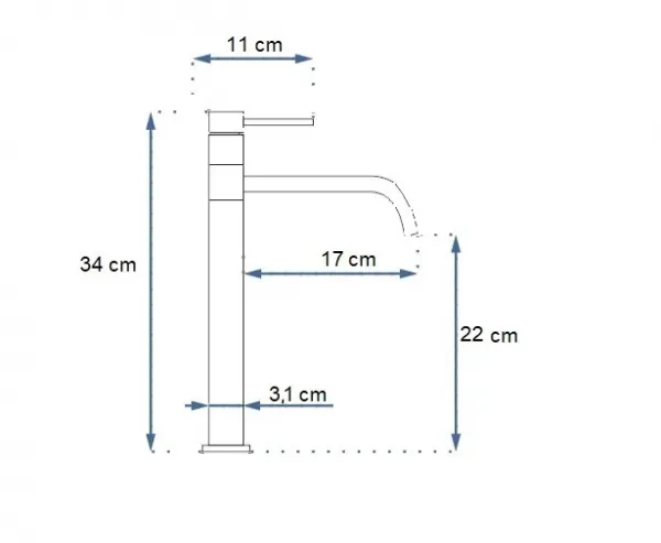 REA - Umývadlová batéria LUGANO SLIM kartáčovaná zlatá REA-B4420