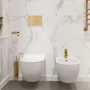 REA - Set WC závesnej misy + bidetu CARTER biely KPL-C1400
