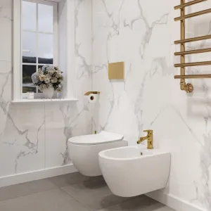 REA - Set WC závesnej misy + bidetu CARTER biely KPL-C1400