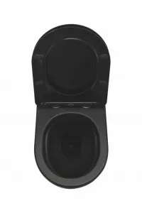 PRIM predstenový inštalačný systém bez tlačidla + WC REA CARLO MINI RIMLESS ČIERNY MAT + SEDADLO PRIM_20/0026 X MM1