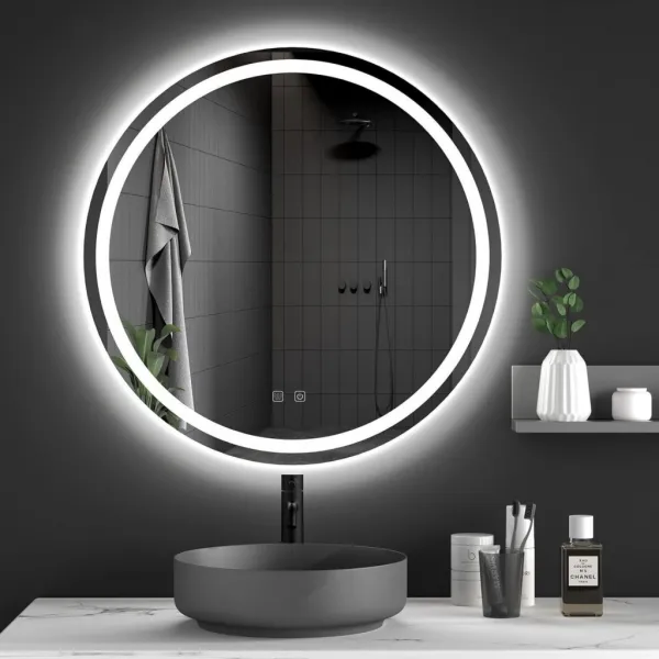 REA Dotykové nástěnné zrcadlo s LED osvětlením Bas 88,5 cm