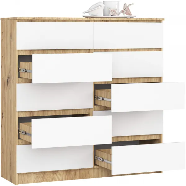Ak furniture Komoda Kuba 120 cm dub artisan/biela
