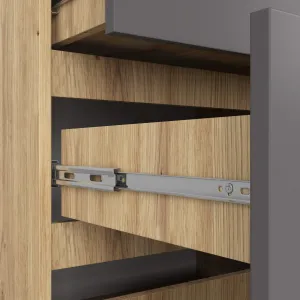 Ak furniture Komoda Kuba 120 cm dub artisan/grafit