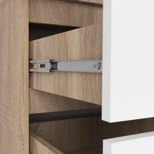 Ak furniture Šatníková skriňa s nadstavcom Star 90 cm dub sonoma/biela