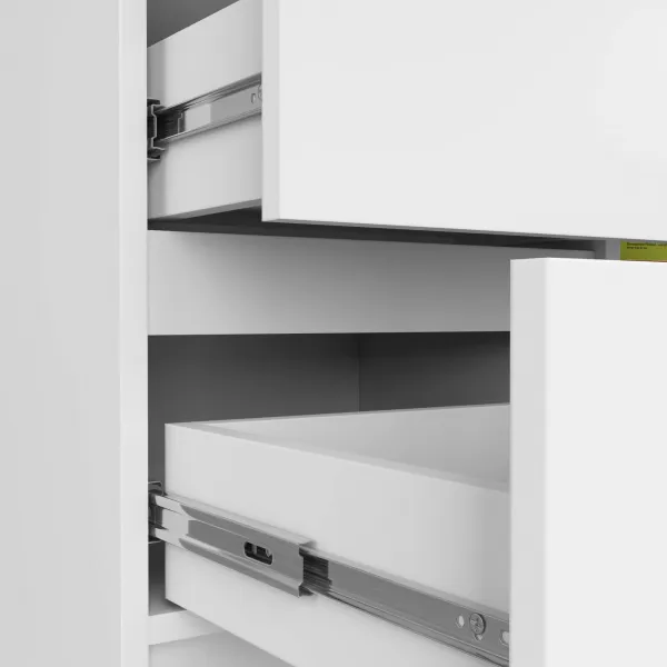 Ak furniture Komoda JERRY K 80 cm 1 dvere 3 zásuvky biela