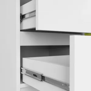Ak furniture Komoda JERRY K 80 cm 1 dvere 3 zásuvky biela