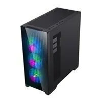 EVOLVEO Ptero Q2+, 2x čelní panel - sklo /mřížka, case ATX, černá, 4x ARGB Ventilátor