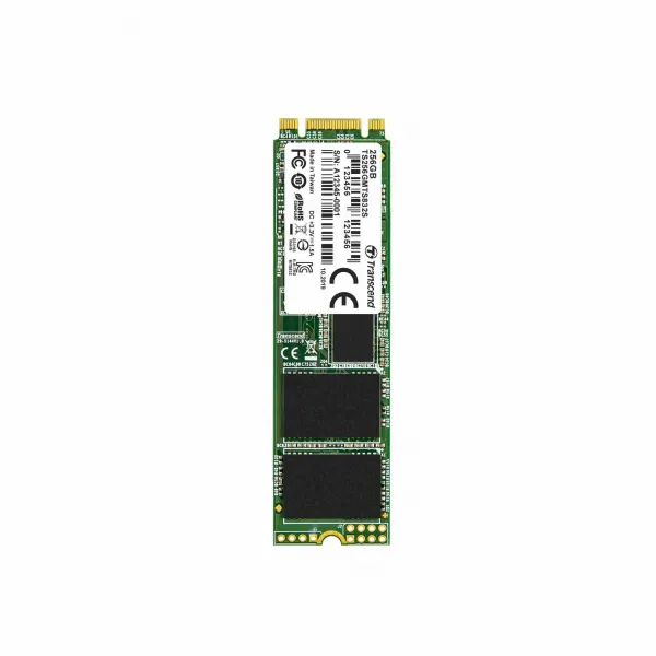 TRANSCEND SSD MTS832S, jednostranný, 256 GB, M.2 2280, SATA B+M Key, TLC