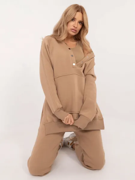Factory Dámsky komplet BASIC  trojkombinacia Farba: Mocca, Veľkosť: UNI