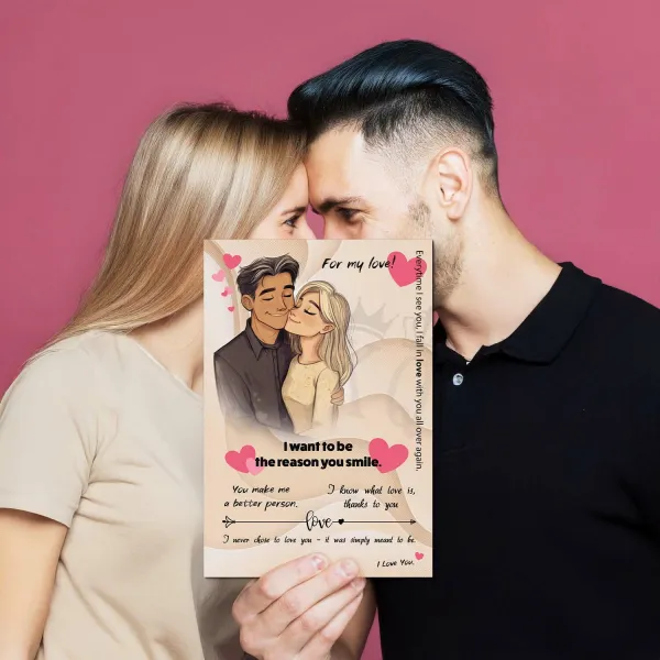 Drevený obraz s vyznaním lásky - For my love