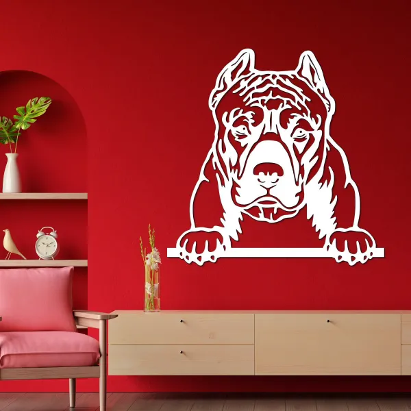 3D drevený obraz - Pitbull