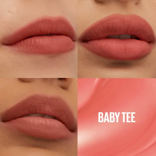 MAYBELLINE NEW YORK SuperStay Teddy Tint dlhotrvajúci rúž s matným efektom odtieň 25 Baby Tee 5 ml