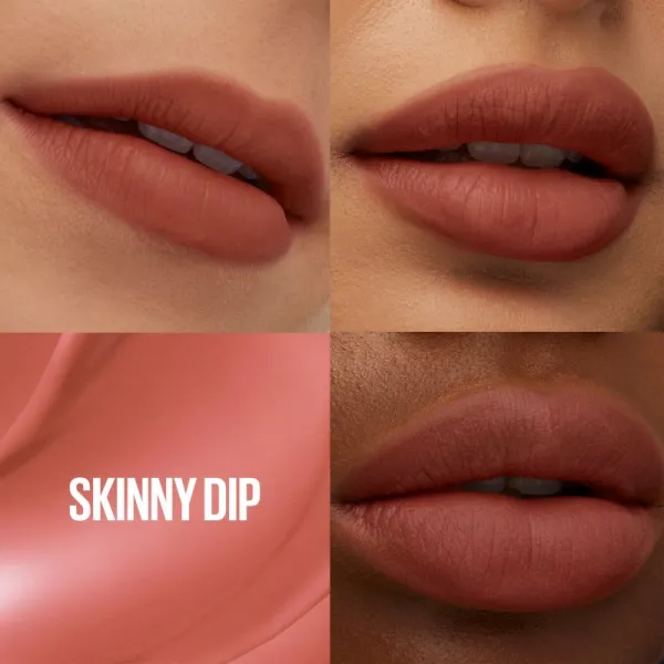 MAYBELLINE NEW YORK SuperStay Teddy Tint dlhotrvajúci rúž s matným efektom odtieň 15 Skinny Dip 5 ml
