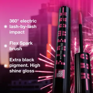 MAYBELLINE NEW YORK Lash Sensational Electro Black riasenka pre predĺženie, natočenie a objem extra čierna 10 ml