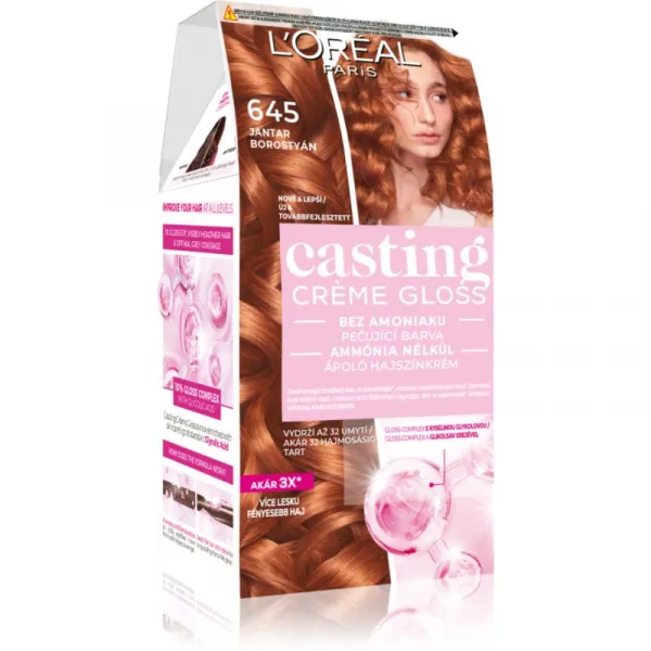 L’Oréal Paris Casting Creme Gloss farba na vlasy odtieň 645 Jantar 1 ks