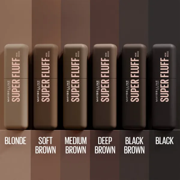 MAYBELLINE NEW YORK Super Fluff Mousse gél na obočie odtieň 257 Medium Brown 5 ml