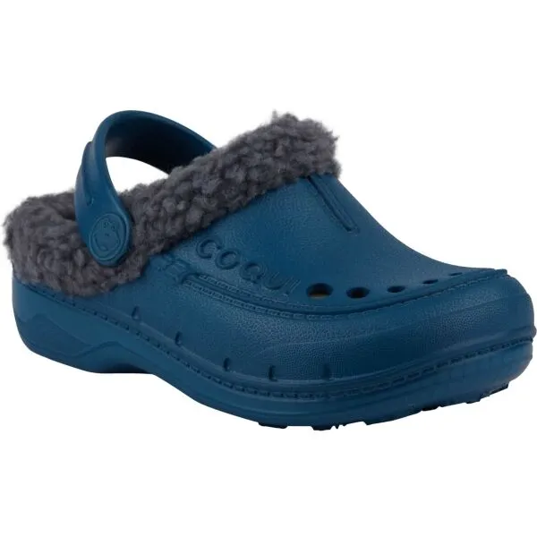 Coqui HUSKY KIDS Detské zateplené clogsy, modrá, veľkosť