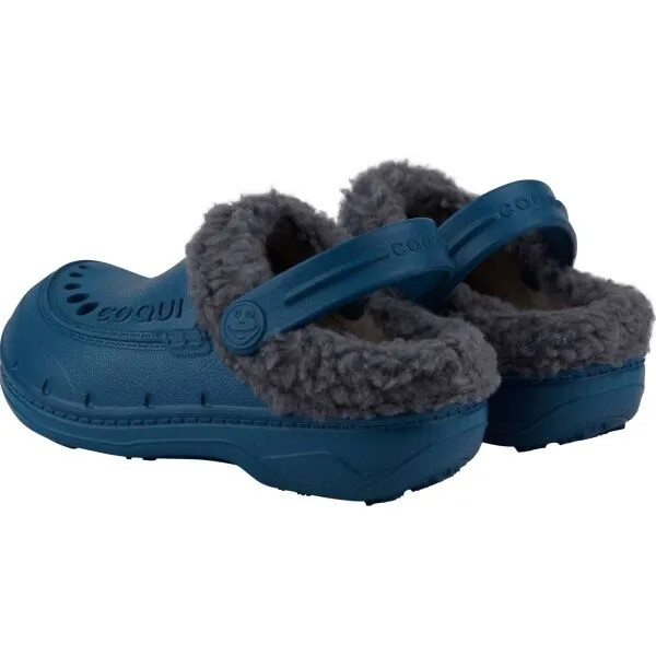 Coqui HUSKY KIDS Detské zateplené clogsy, modrá, veľkosť