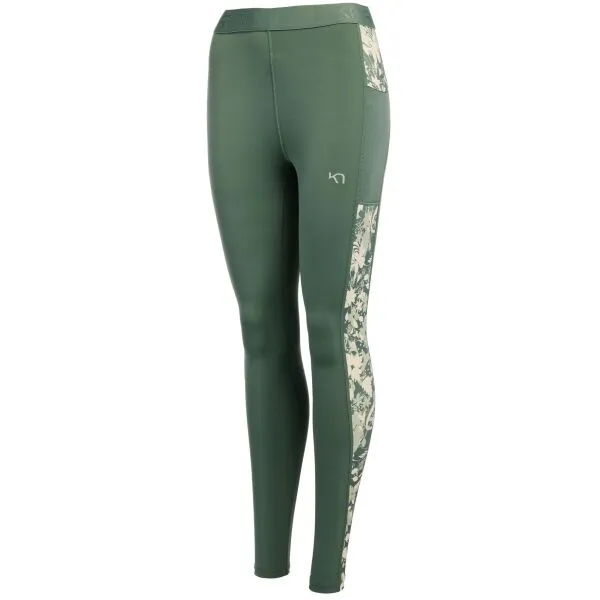 KARI TRAA VILDE TRAINING TIGHTS Dámske legíny, tmavo zelená, veľkosť