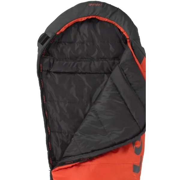 LOAP SARMAT Spací vak, oranžová, veľkosť 220 cm - ľavy zips