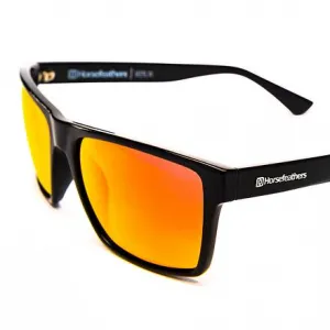 HORSEFEATHERS Slnečné okuliare Merlin - gloss black/mirror red BLACK