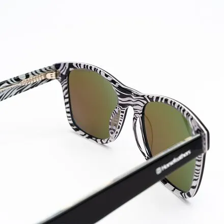HORSEFEATHERS Slnečné okuliare Foster - zebra/mirror green BLACK