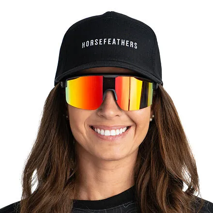 HORSEFEATHERS Cyklistické okuliare Scorpio - matt black/mirror red BLACK