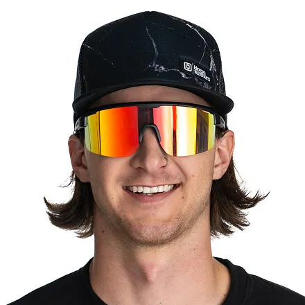 HORSEFEATHERS Cyklistické okuliare Scorpio - matt black/mirror red BLACK