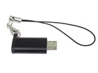 PremiumCord Adaptér USB-C konektor female - USB 2.0 Micro-B/male, černý s očkem na zavěšení