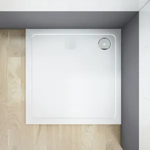 H K - Sprchovací kút štvorcový, SIMPLE BASIC 76x76x185 cm L/P variant, rohový vstup vrátane sprchovej vaničky z liateho mramoru SE-SIMPLE7676-185/THOR-76SQ