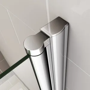 H K - Vaňová zástena S1 STRIPE 80x140cm - jednodielna sklopná, číre sklo so vzorom, varianta ľavá SE-S1STRIPE-13
