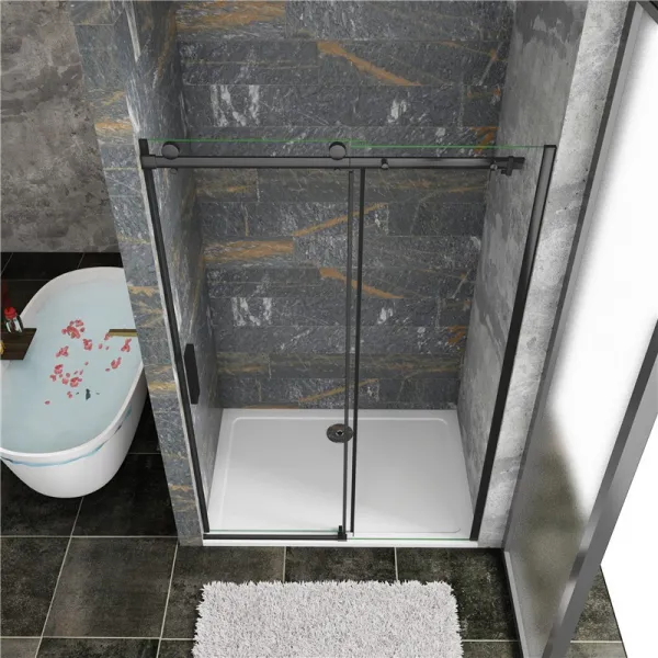 H K - Posuvné sprchové dvere DIAMOND BLACK 96- 100x200cm L / P variant SE-DIAMONDBLACK100SET