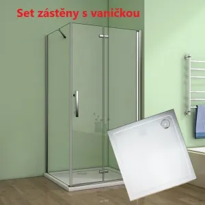 H K - Sprchovací kút MELODY B8 70x70 cm so zalamovacími dverami vrátane sprchovej vaničky z liateho mramoru SE-MELODYB87070/THOR-70SQ
