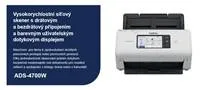 BROTHER skener ADS-4700W DUALSKEN A4 40 str./min/80duálny 600x600 60ADF USB LAN WIFI - displej 10.5cm