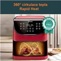 Cosori CP158-AF PREMIUM –  5.5L  horkovzdušná fritéza + 5x špíz a gril. rošt, red