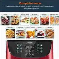 Cosori CP158-AF PREMIUM –  5.5L  horkovzdušná fritéza + 5x špíz a gril. rošt, red