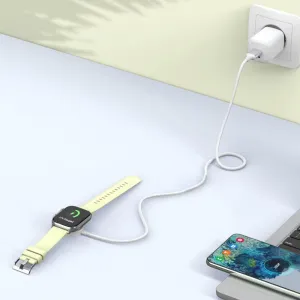 Tech-Protect UltraBoost MC02 Magnetický nabíjací kábel pre Apple Watch - USB-C 1 m, biely