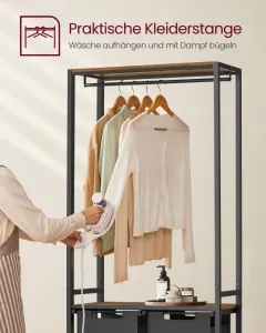 VASAGLE Kôš na bielizeň s kovovým rámom 2 x 46 l hnedý čierny