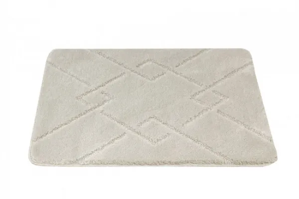 Kúpeľňový koberček Moreno svetlosivý, kosoštvorce