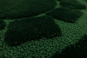 Kúpeľňový koberček Ocean fľaškovo zelený kruh