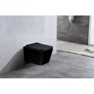 PRIM předstěnový instalační systém s chromovým tlačítkem 20/0041 + WC MEXEN TEO ČERNÁ Rimless + SEDADLO PRIM_20/0026 41 ME02